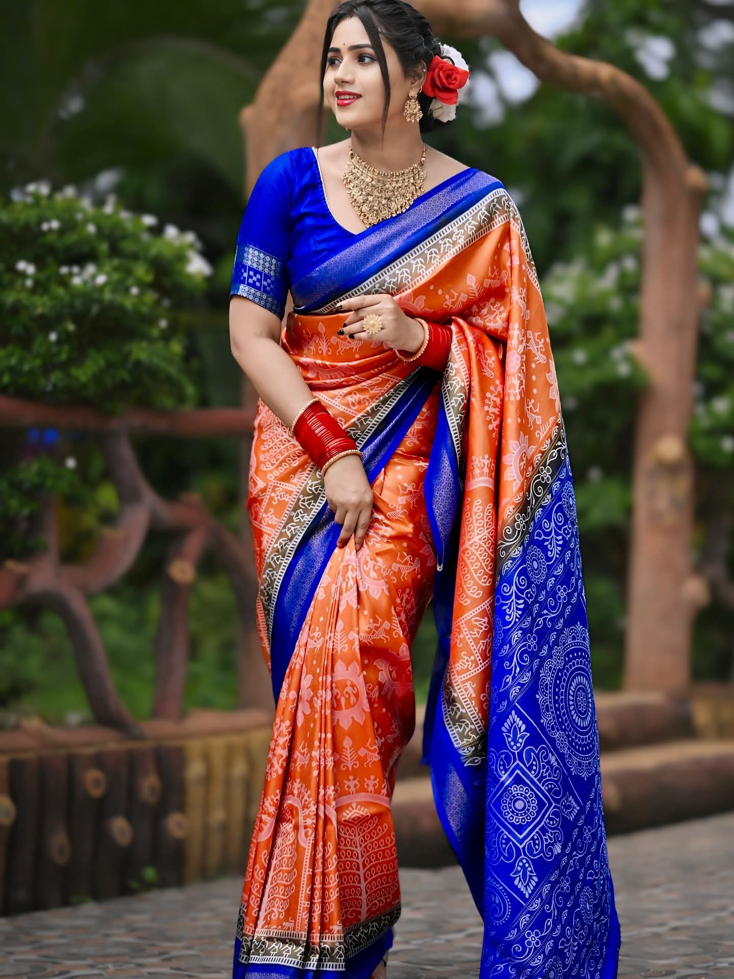 SAMBALPURI DESIGN BANGLORE SILK SAREE